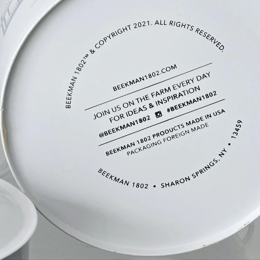 Beekman 1802 White Farmhouse Canister
